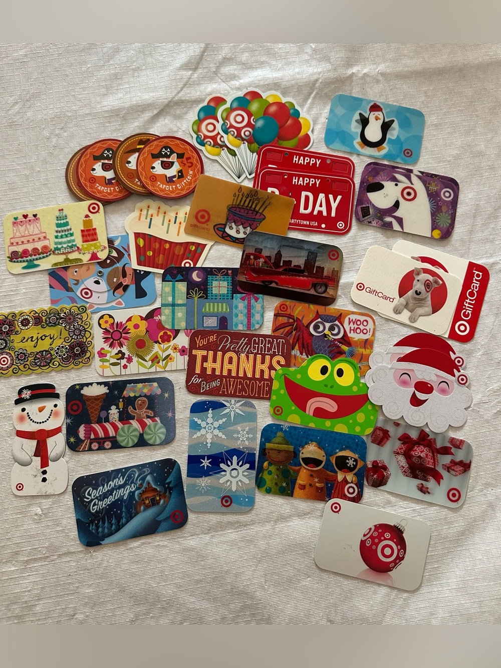 Lot of 33 Empty Reusable TARGET Gift Cards